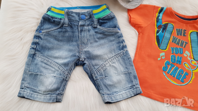 Къси дънки H&M 12-18 месеца, снимка 4 - Панталони и долнища за бебе - 36200854