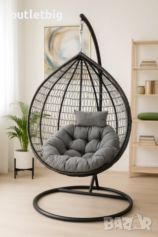 Градинска висяща люлка тип гнездо,яйце–Промоция!, снимка 7 - Градински мебели, декорация  - 52301622