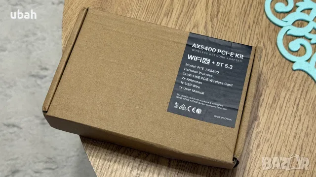 WiFi 6E PCIe адаптер AX5400 с Bluetooth 5.3 - 2.4 / 5.0 / 6.0 Ghz, снимка 3 - Мрежови адаптери - 55835869