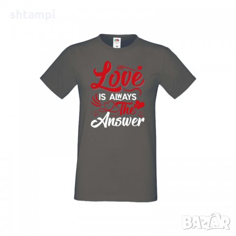 Мъжка тениска Свети Валентин Love Is Always The Answer, снимка 6 - Тениски - 35713749