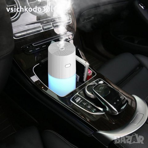 Светеща чаша овлажнител Арома дифузeр за офис и автомобил с течност, снимка 1 - Аксесоари и консумативи - 35898427