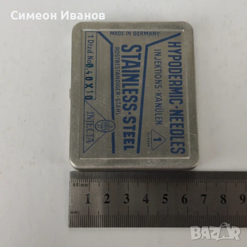 Стари игли за спринцовка Injekta Германия 12 броя #5963, снимка 7 - Други ценни предмети - 50473751