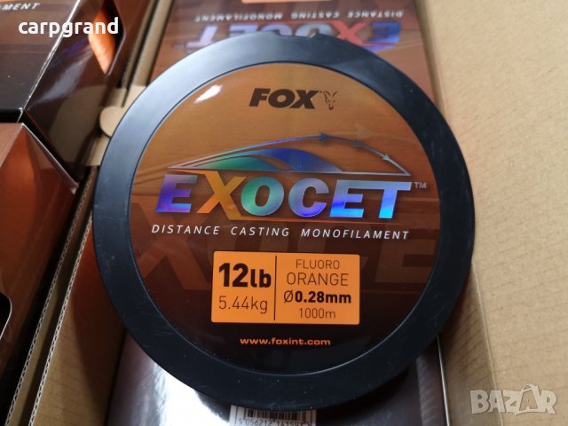 Влакно FOX Exocet Fluoro Orange Mono 1000м., снимка 2 - Макари - 33167346