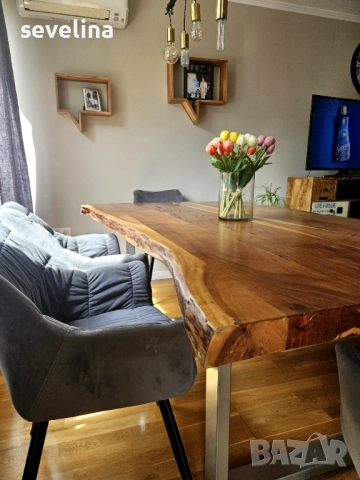 Масивна маса с пейка, снимка 7 - Маси - 52431254