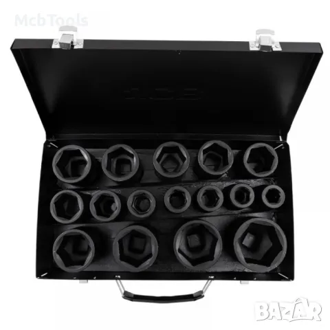 Комплект ударни вложки 16 части 3/4 (17 – 50 мм) 6-стенни JCB, снимка 3 - Други инструменти - 49288858