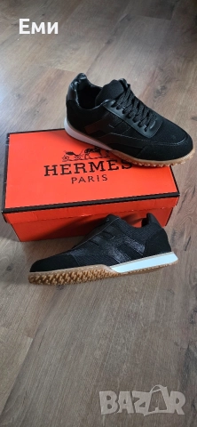 Hermes Bouncing Sneakers Естествена кожа и велур мъжки обувки сникърси , снимка 15 - Спортни обувки - 52755746