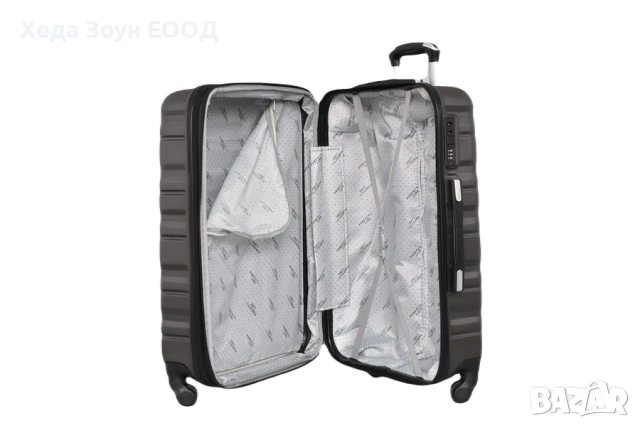 Куфар 65 х 44 х 27см Среден Размер Тъмно Сив/ Тъмно Син, снимка 2 - Куфари - 51017492