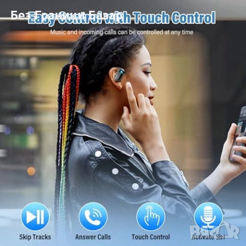 Нови Open Ear Bluetooth 5.4 Слушалки IPX7 Водоустойчиви 58 часа Батерия Кутия за зареждане, снимка 2 - Bluetooth слушалки - 52669739