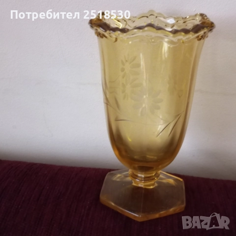 Старинни стъклени вази, снимка 4 - Антикварни и старинни предмети - 52559054