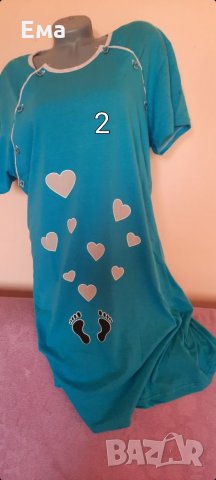 Нощници кърмачки , снимка 3 - Дрехи за бременни - 35693582