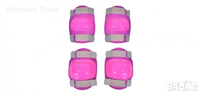 Комплект за защита на коленете и лактите, за момиче, Розови