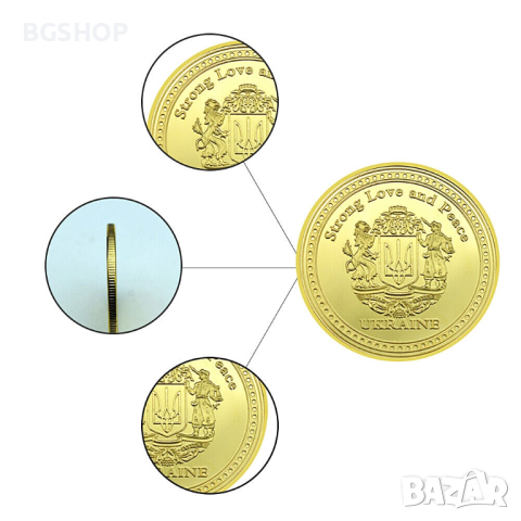 Volodymyr Zelenskyy Ukraine / Владимир Зеленски Украйна - Монета Gold, снимка 5 - Нумизматика и бонистика - 44734778