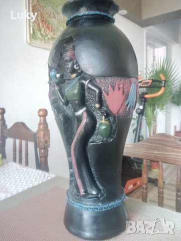 Предлагам за продажба.Декоративна,стара и изключително красива,африканска ваза ., снимка 2 - Антикварни и старинни предмети - 41338985
