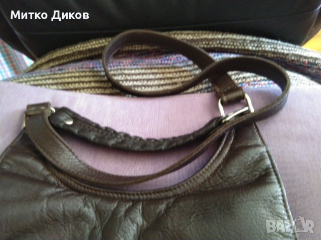 Marc Chantal маркова френска чанта за през рамо женска от естествена кожа 26х26х12см, снимка 4 - Чанти - 41496152