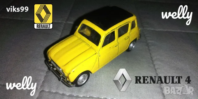 Renault 4 - Welly 52362 - Мащаб 1:60, снимка 1 - Колекции - 48703397