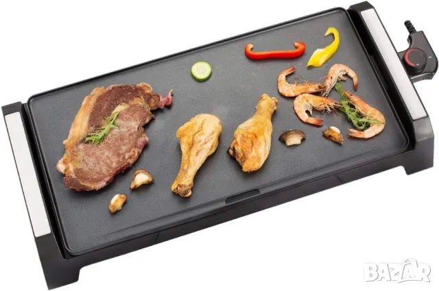 Електрическа скара/грил Senya SYCK-G021, алуминиева плоча, 2200W, 51x25 см