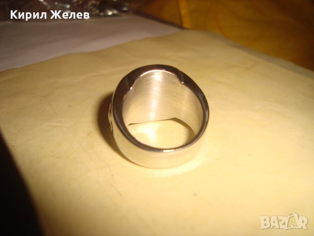 МАСОНСКИ СТОМАНЕН НЕРЪЖДАЕМ ПРЪСТЕН НОВ 25032, снимка 3 - Пръстени - 34484410