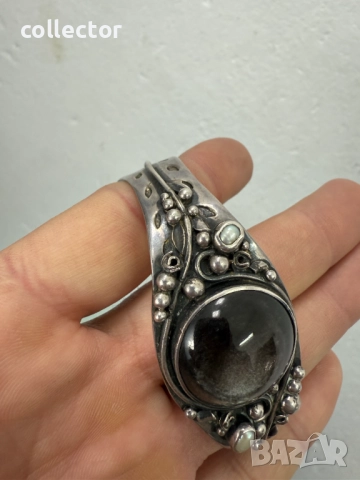 Стара немска гривна / сребърна. №7580, снимка 8 - Гривни - 52303003