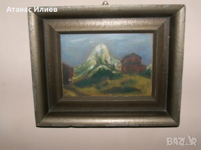 Стар пейзаж от Алпите 1939г. Kuhnen, снимка 7 - Картини - 48551232