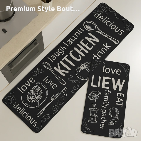 Комплект водоустойчиви постелки за кухня, различни цветове