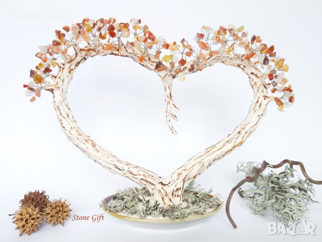 Дръвче Карнеол Сърце, Идея Рожден Ден, Подарък Годишнина, Идея за Подарък Коледа, снимка 3 - Други - 33599192