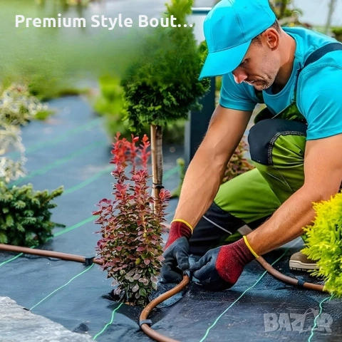 Черен агротекстил против плевели, 90г/м², UV защита, 1.1м х 50м, снимка 8 - Други - 53833652