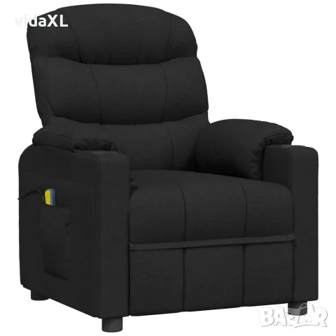 vidaXL Електрически масажен стол, черен, текстил(SKU: 3143505), снимка 2 - Масажори - 56060117