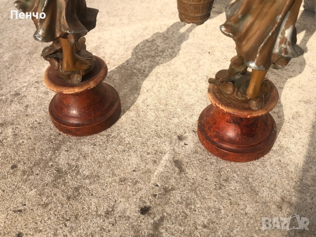 чифт старинни метални фигури, снимка 11 - Антикварни и старинни предмети - 50025113