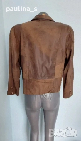 Два различни броя / Винтидж! Кафяво яке от естествена кожа и набук / голям размер , снимка 17 - Якета - 51959920