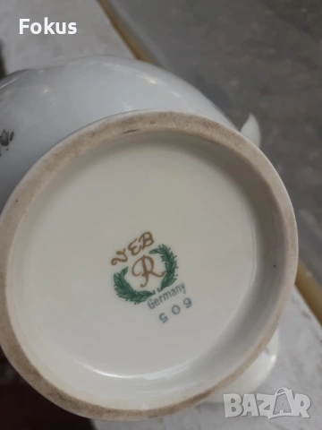 Чайник немски порцелан Reichenbach произведен 1969 - 1981год, снимка 6 - Антикварни и старинни предмети - 53388632