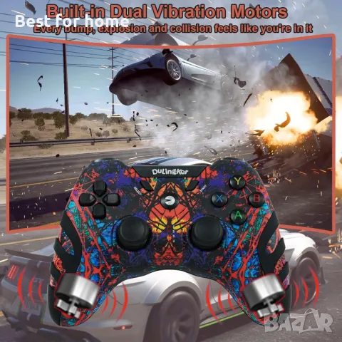 Безжичен компютърен контролер DuLingKer, снимка 3 - Джойстици и геймпадове - 49535918