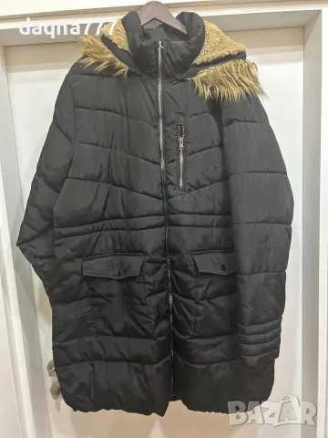 Яке черно зимно макси, снимка 2 - Якета - 55777826
