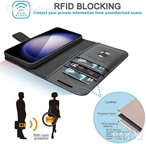 Нов флип кожен калъф кейс за телефон Samsung S23 Plus Защита Самсунг, снимка 3 - Калъфи, кейсове - 40167366