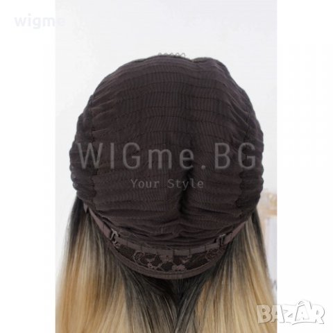 Къса права руса лейс фронт перука Диа, снимка 3 - Аксесоари за коса - 35796379