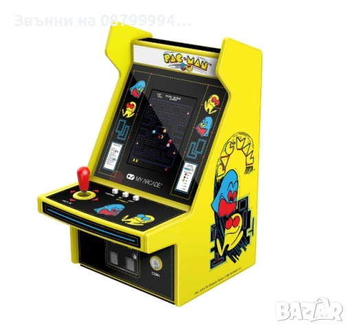 Преносима игрова конзола My Arcade – Micro Player PRO, ретро Pac – Man игри, жълта, 7 см, снимка 2 - Други игри и конзоли - 53865246