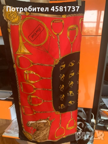 Копринен шал с десен коне, снимка 8 - Шалове - 51880148