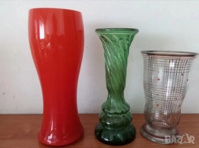 Вази, ретро стъкло 