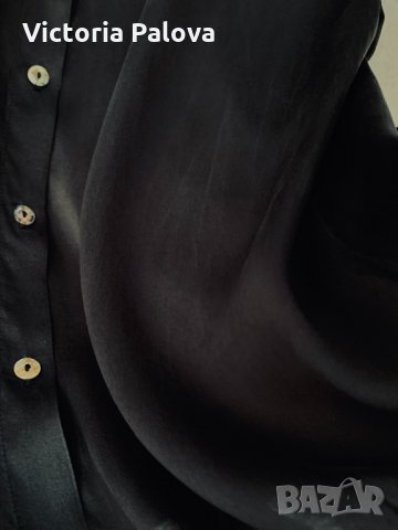 Блуза HUGO BOSS кралска коприна, снимка 4 - Блузи с дълъг ръкав и пуловери - 36028837