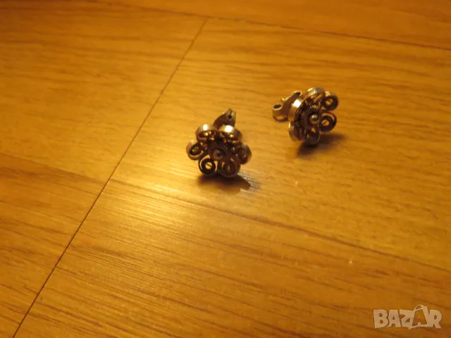 Старинни красиви сребърни дамски обици филигран на винт за да си пленителна и красива , снимка 3 - Обеци - 49633909