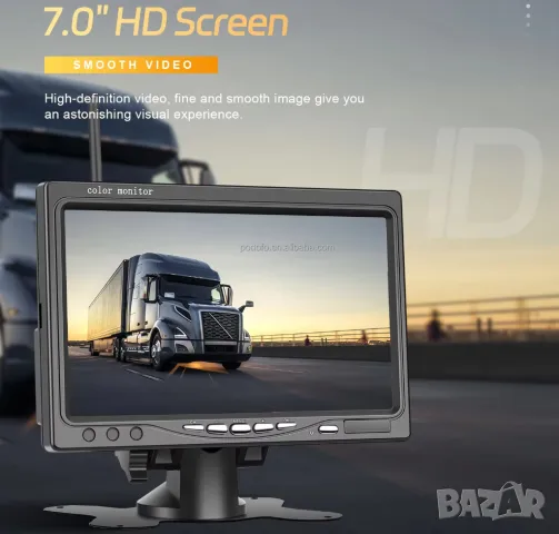 Безжична камера с монитор, паркиране, камион, заден ход, трактор, комбайн, парктроник, задно виждане, снимка 9 - Друга електроника - 29776069