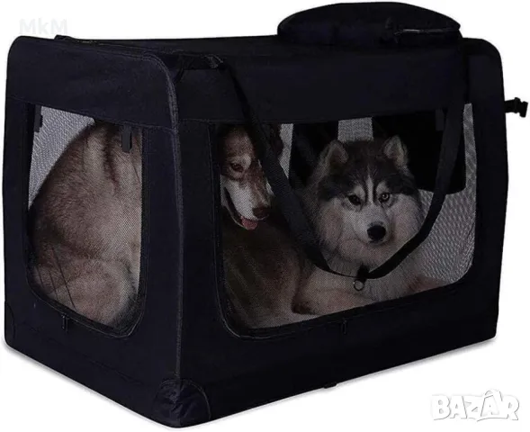 Ликвидация ! Огромна транспортна сгъваема чанта за кучета с меко килимче, снимка 5 - За кучета - 47721259