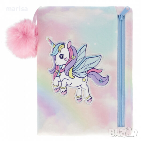 Плюшен дневник Unicorn, With pencil case, A5, Starpak Код: 526047