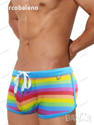Мъжки бански шорти Rainbow fashion tethered slim Boxer , снимка 2 - Бански - 41450471