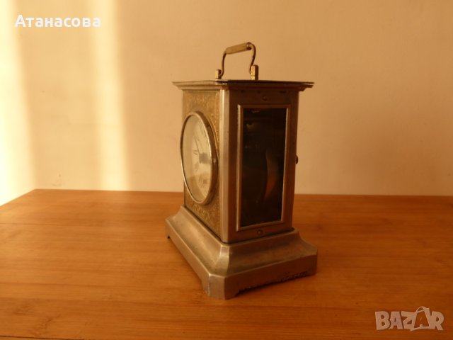  Немски настолен механичен часовник с латерна JUNGHANS Юнгханс Жокер 1920 г, снимка 4 - Антикварни и старинни предмети - 44202747