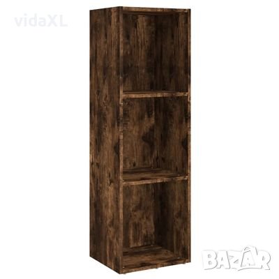 vidaXL Шкаф за книги/ТВ шкаф опушен дъб 36x30x114 см инженерно дър(SKU:826655во, снимка 1