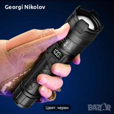 P900 LED Тактически презареждащ фенер, снимка 4 - Къмпинг осветление - 48239756