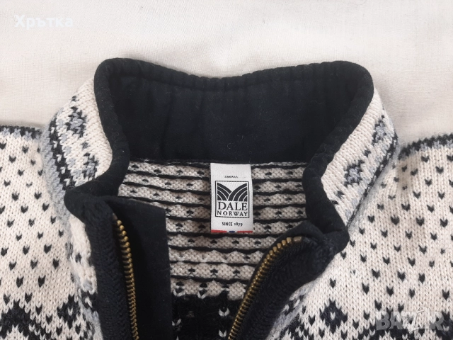 Dale of Norway Vail - Оригинален мъжки пуловер с цип размер S, снимка 7 - Пуловери - 52515126