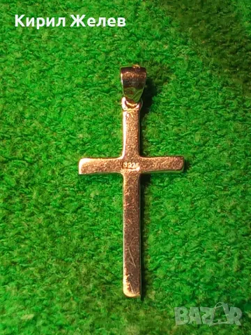 СТИЛЕН СРЕБЪРЕН КРЪСТ РОДИРАНО СРЕБРО S925 ПРОБА НАГРЪДНО КРЪСТЧЕ 36516, снимка 11 - Колиета, медальони, синджири - 48953867