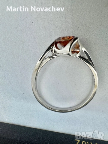 Сребърен пръстен с мойсанит (Диамант) 1 карат, снимка 7 - Пръстени - 52369754