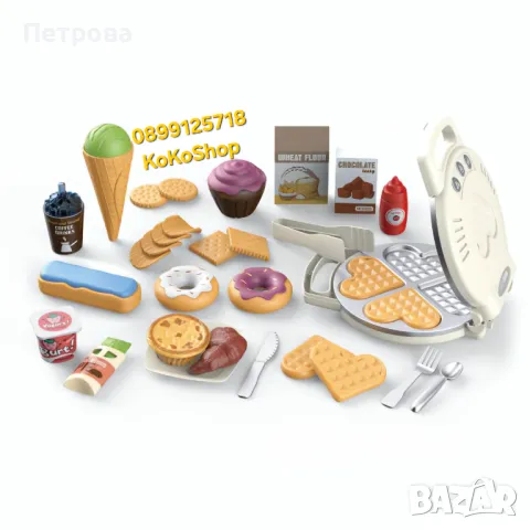 Гофретник/комплект за гофрети със звук и светлини/комплект за гофретихи сладки